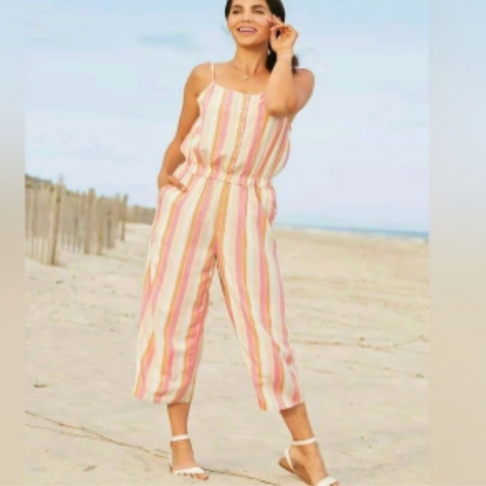 MATILDA JANE Romper Jumpsuit Womens XS Striped Brilliant Daydream Take A Chance